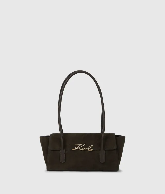 Karl Lagerfeld K/Signature Schultertasche Wildleder