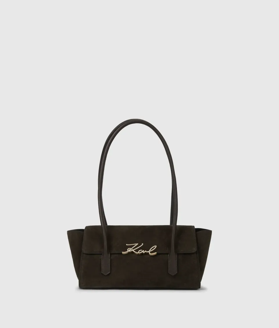 Karl Lagerfeld K/Signature Schultertasche Wildleder