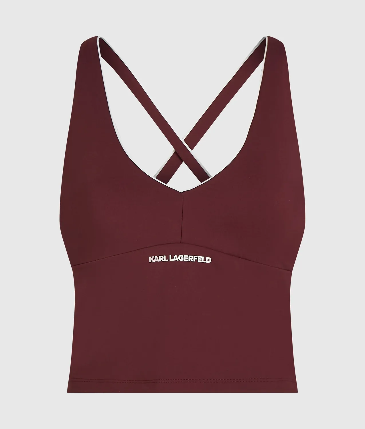Karl Lagerfeld Piping Tank Top V-Ausschnitt Athleisure