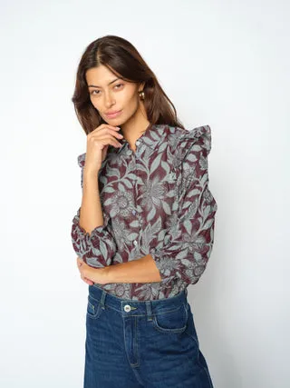 Mos Mosh MMDebby Visi Flip Bluse Blumen Rüschen