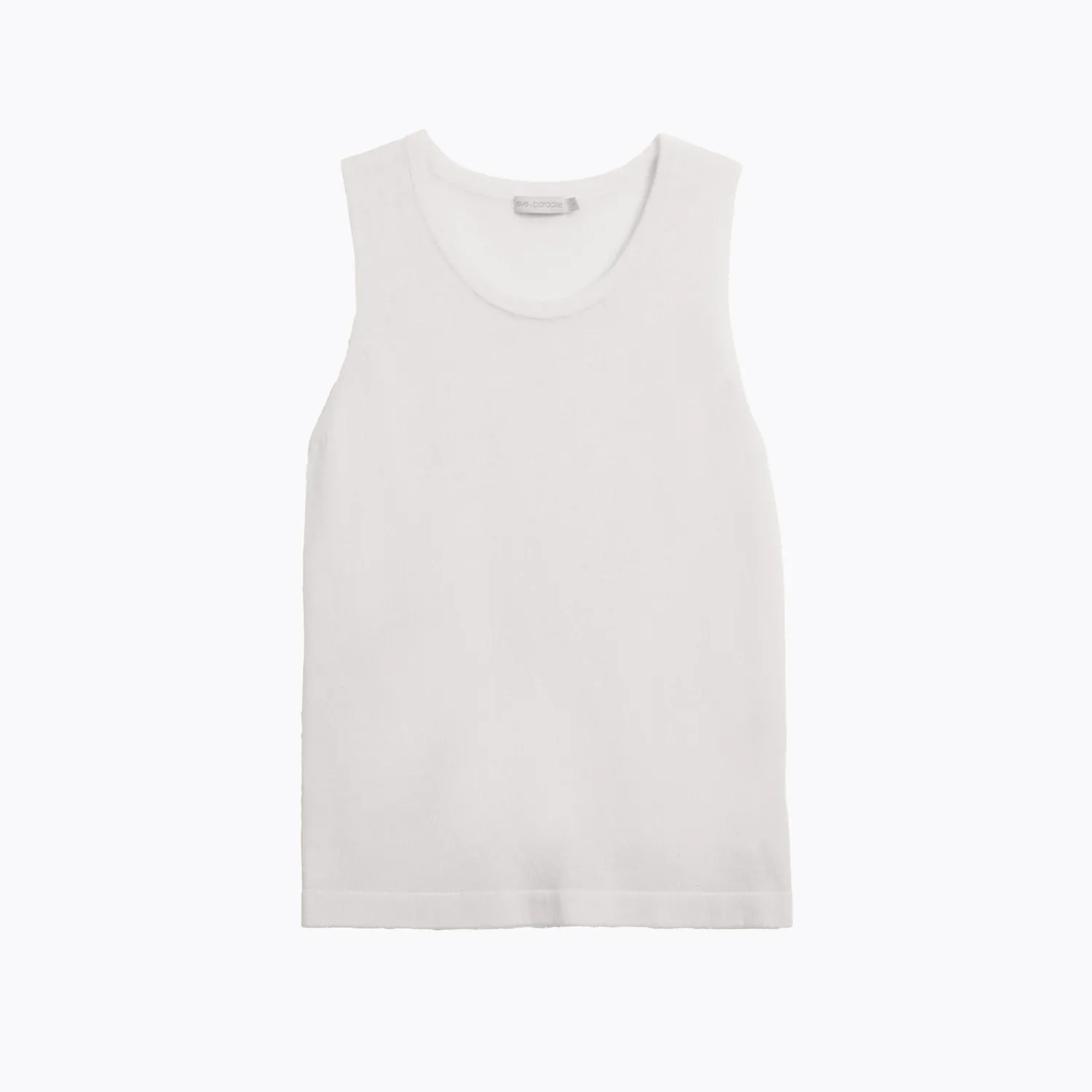 Senatex Kaschmir Top Cream Rundhals ärmellos
