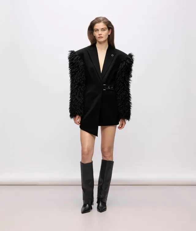 Karl Lagerfeld KL Studio Blazerkleid Kunstfell