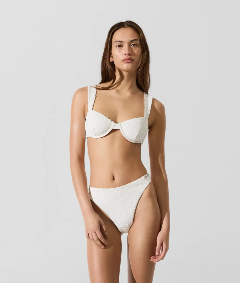 Karl Lagerfeld Bikini-Oberteil mit Bügel und Perlen XS-XL