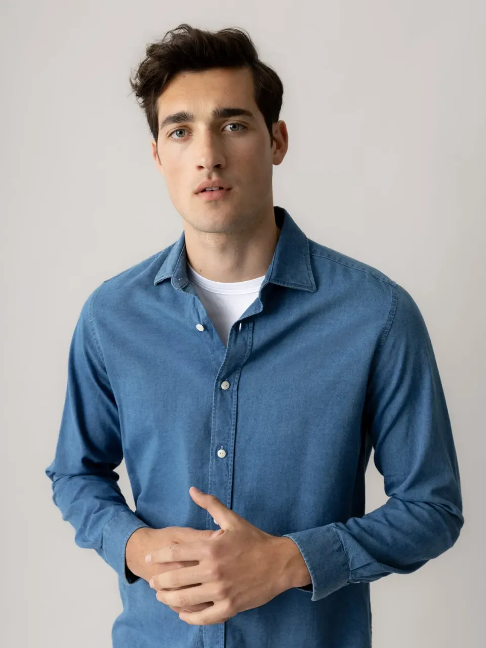 Mos Mosh Marco Oxford Hemd Indigo Blue Regular Fit