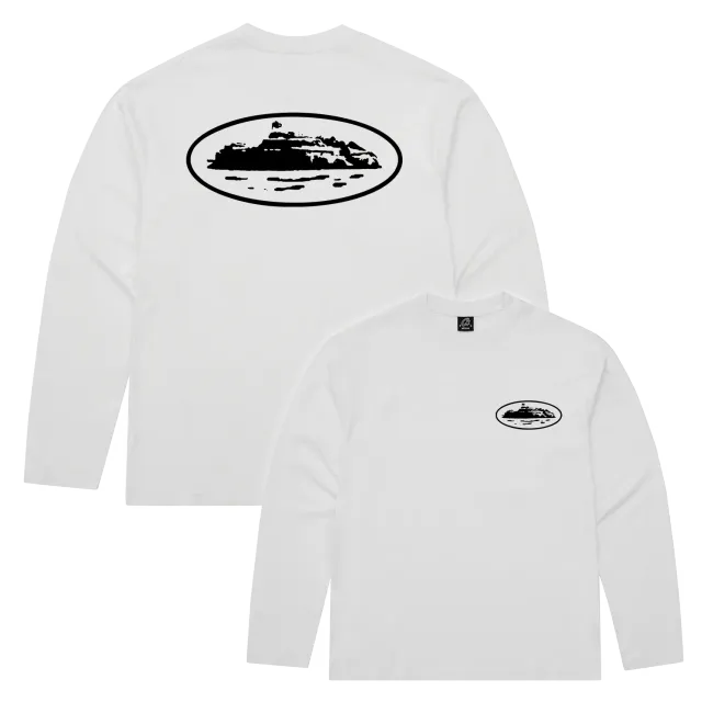 Corteiz OG Island LS Longsleeve Weiß Baumwolle