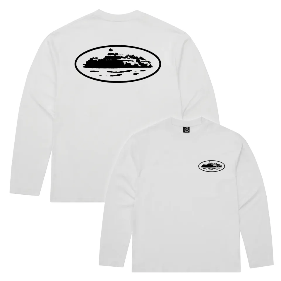 Corteiz OG Island LS Longsleeve Weiß Baumwolle