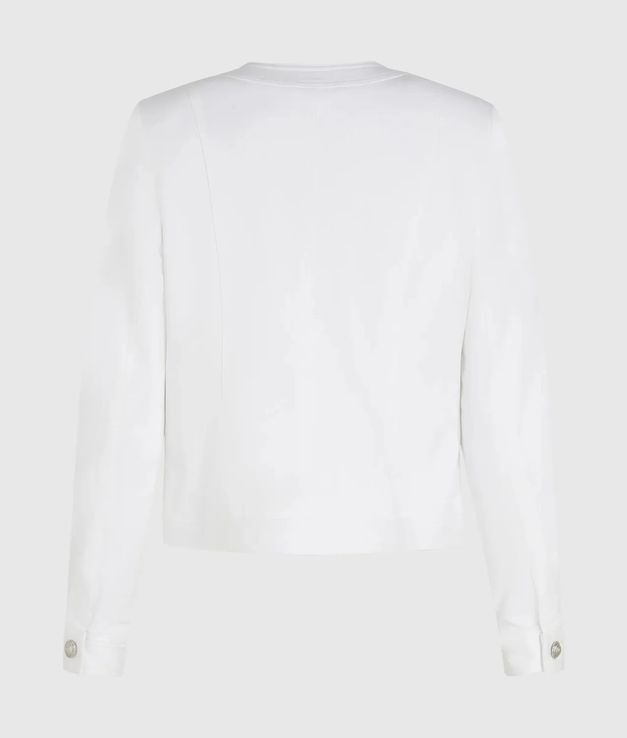 Karl Lagerfeld kragenlose Jacke Schleife Baumwollmix
