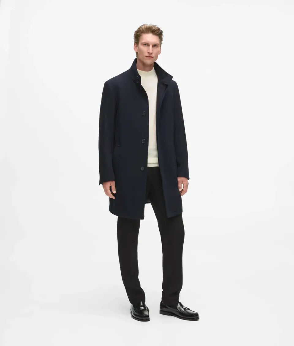 Karl Lagerfeld High-Stand Collar Mantel Wollmix Stehkragen