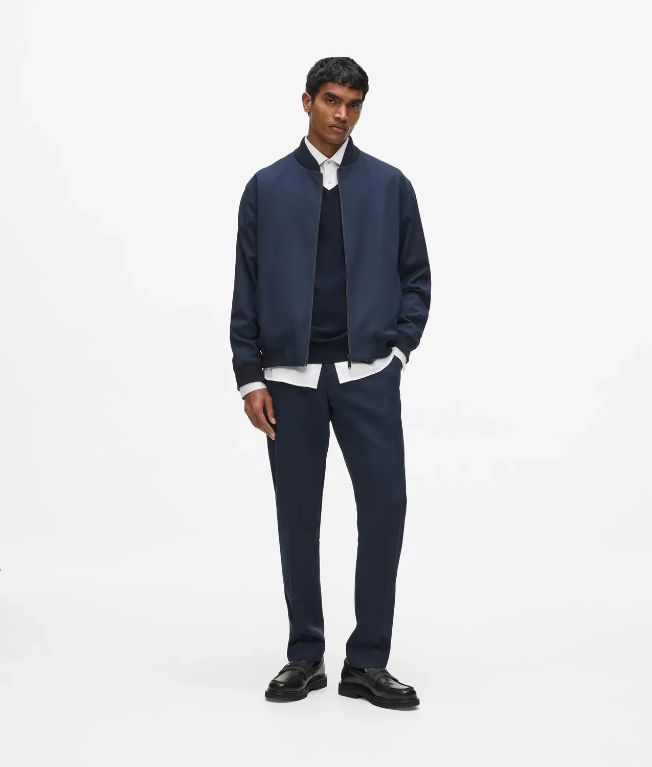 Karl Lagerfeld Classic Bomberjacke mit Zip gerader Schnitt