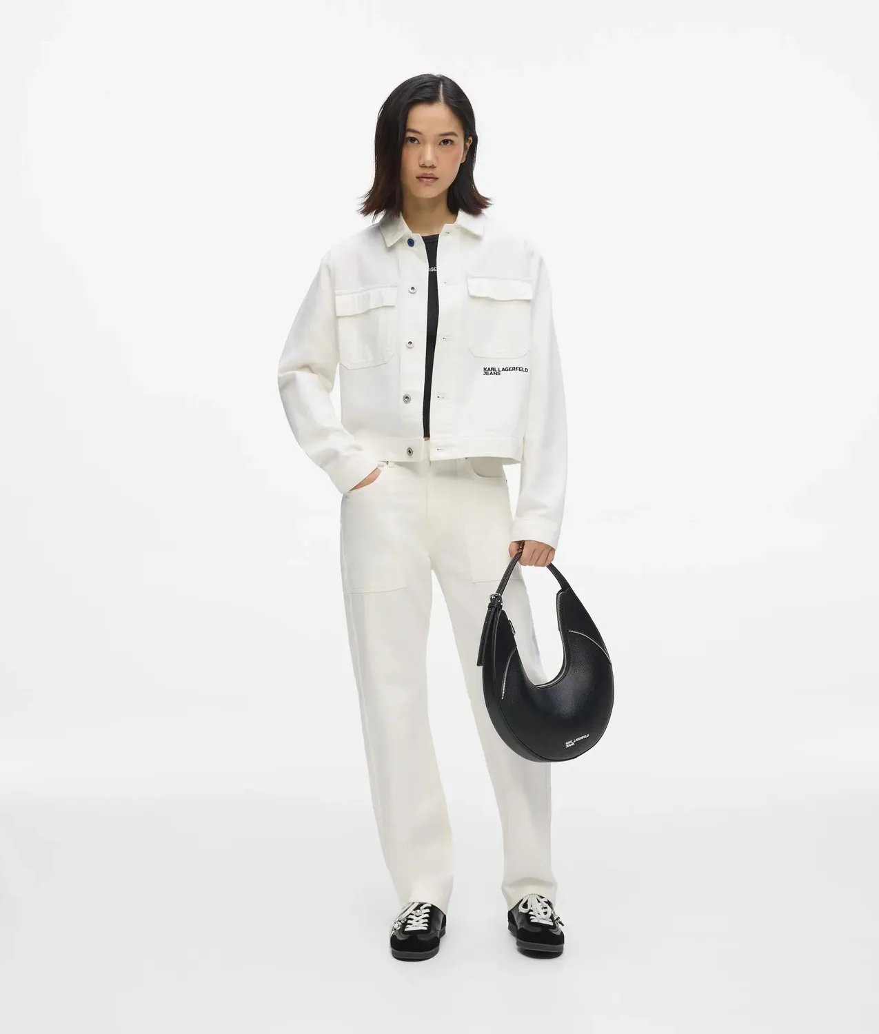 Karl Lagerfeld KL Jeans White Straight Jeans Damen Weiß