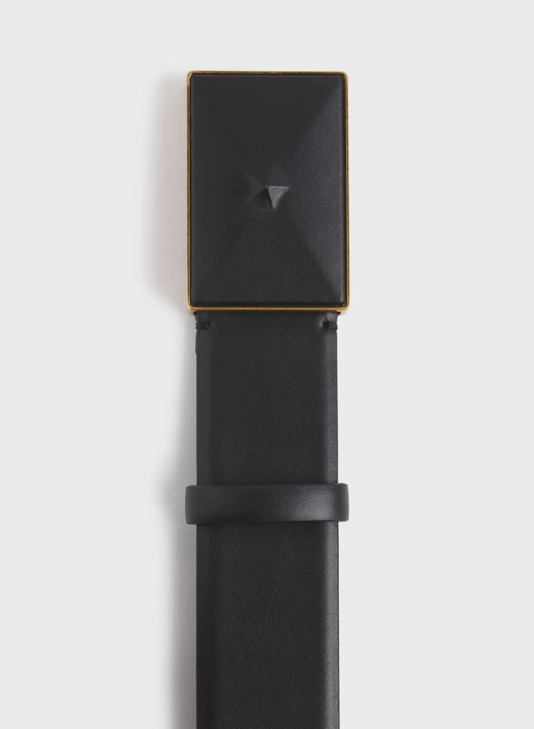 Mugler Star Buckle Gürtel Schwarz Leder