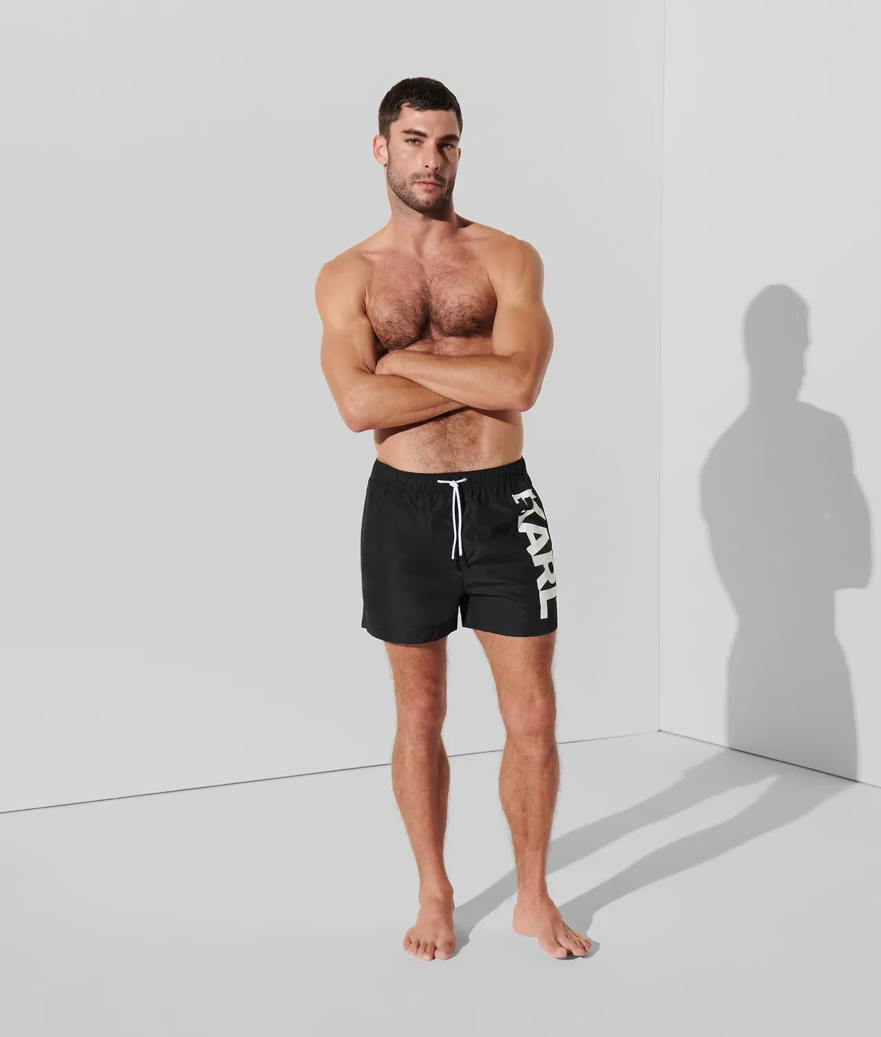 Karl Lagerfeld Logo Boardshorts kurz Polyester