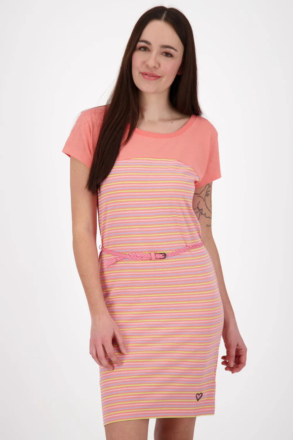 Alife & Kickin ClariceAK Kleid Orange Streifenmuster