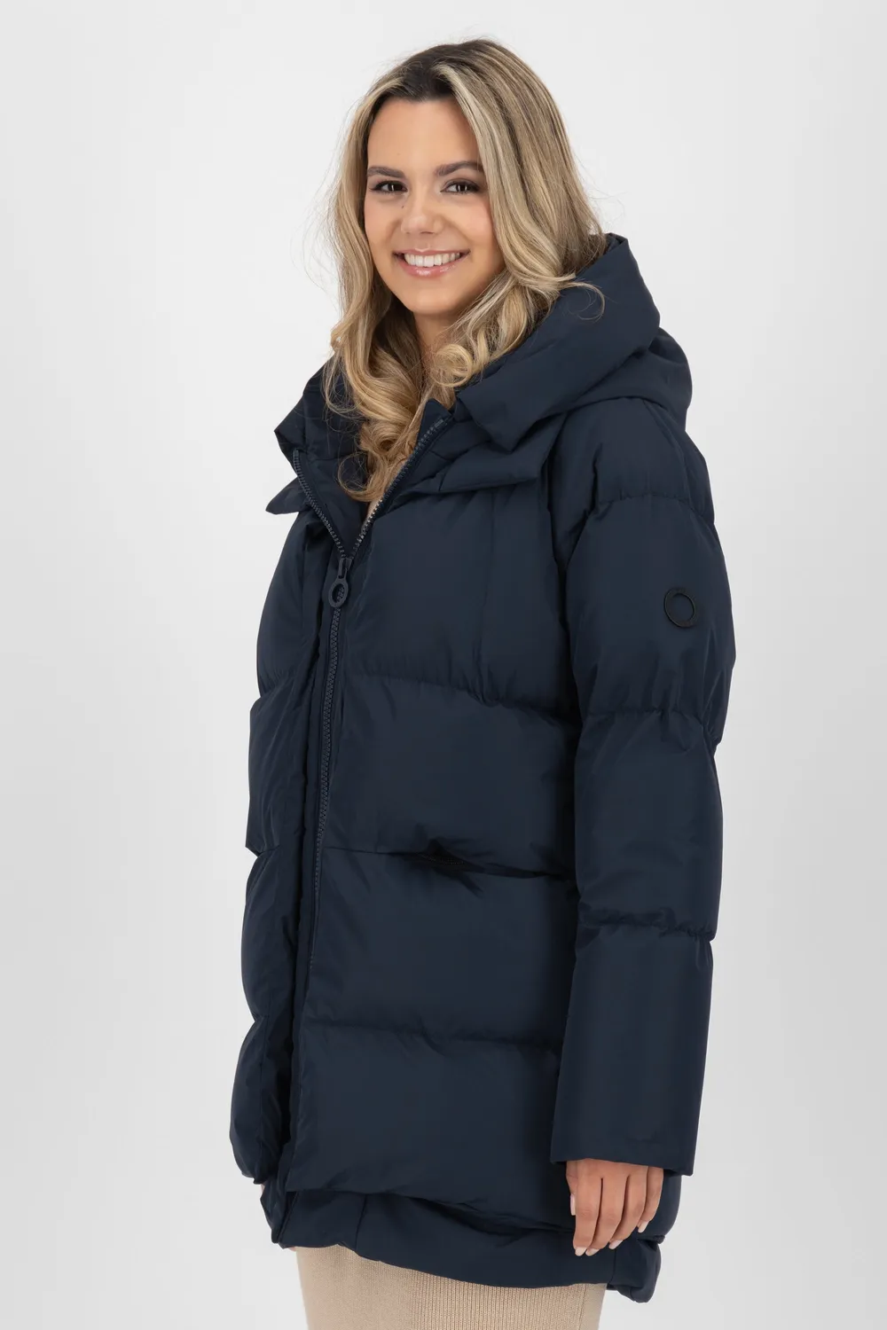 Alife & Kickin LykkeAK A Puffer Parka Dunkelblau gesteppt