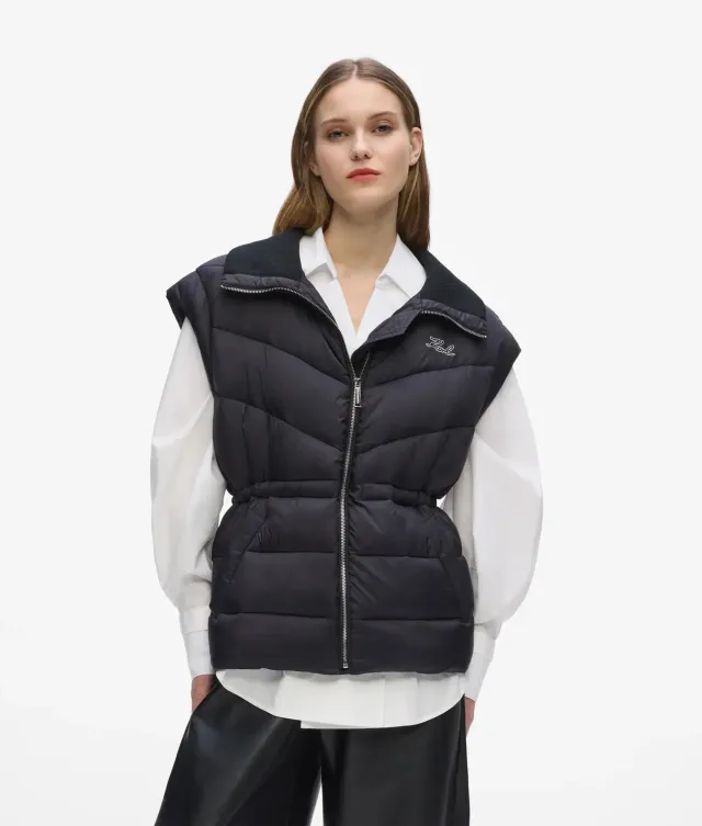 Karl Lagerfeld Signature Gilet Steppweste leicht wattiert
