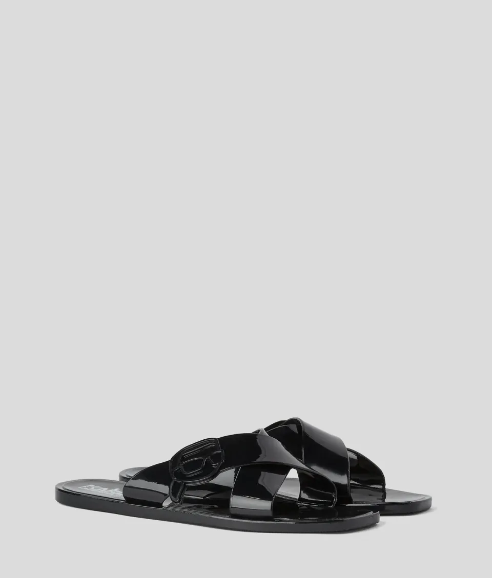 Karl Lagerfeld Ikon NFT Kross Sandalen Damen Lackleder
