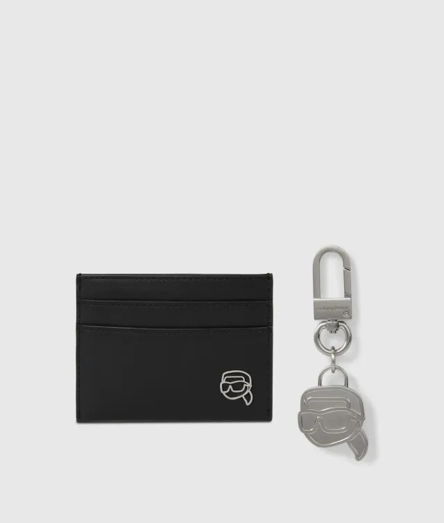 Karl Lagerfeld Ikon Kartenetui Set Schlüsselanhänger