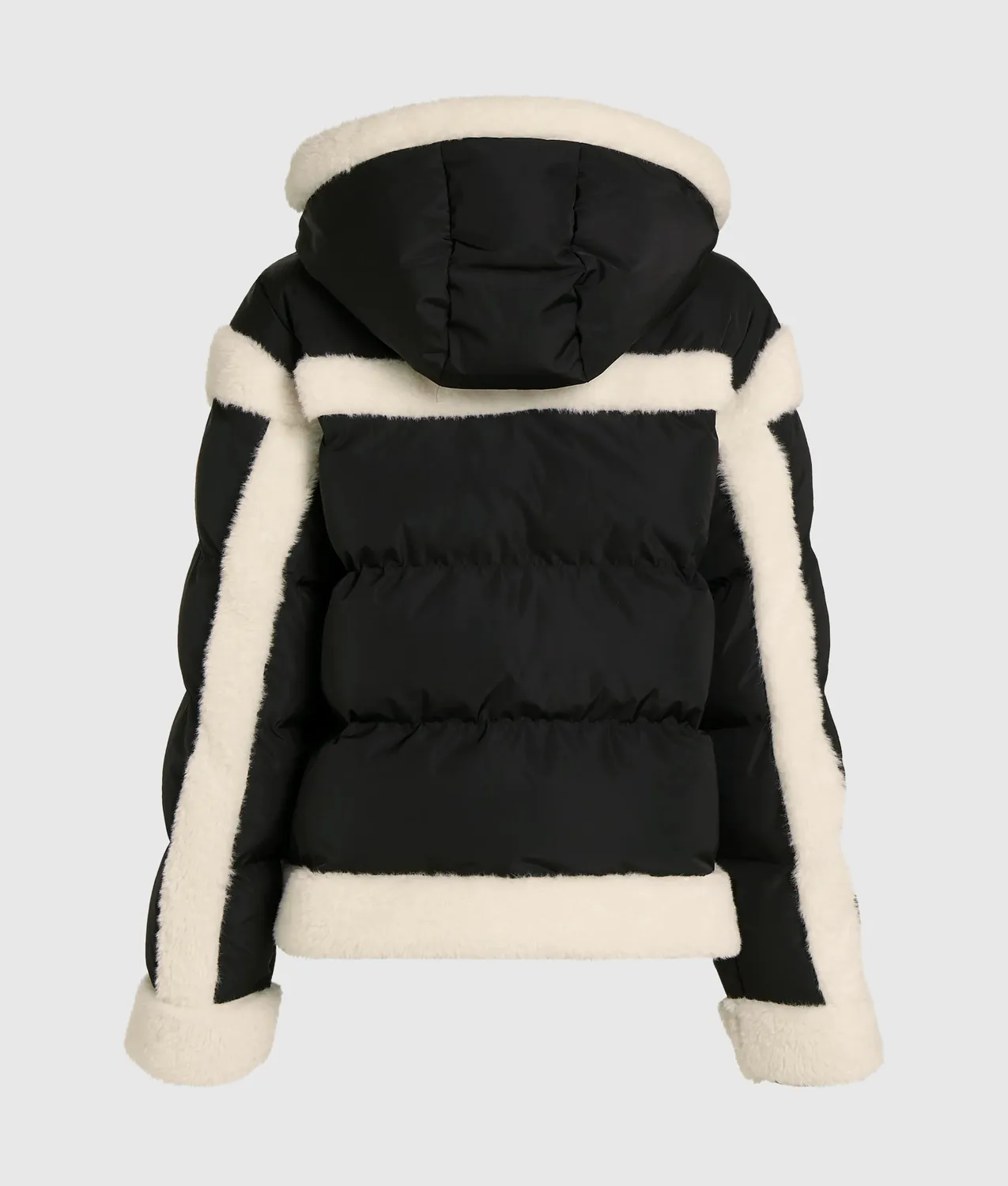 Karl Lagerfeld Faux-Shearling Puffer Jacke Steppjacke XS-XL Kapuze