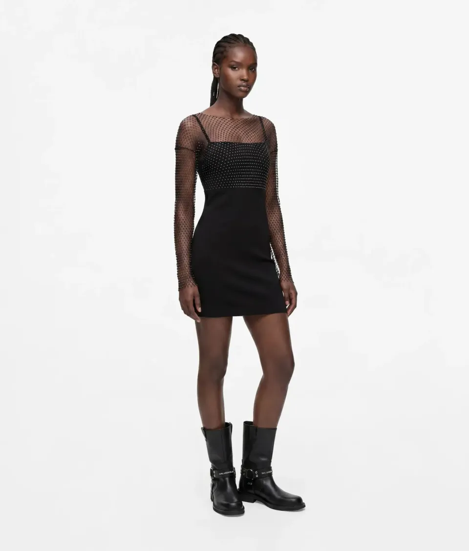 Karl Lagerfeld KL Jeans Meshkleid Chainmail