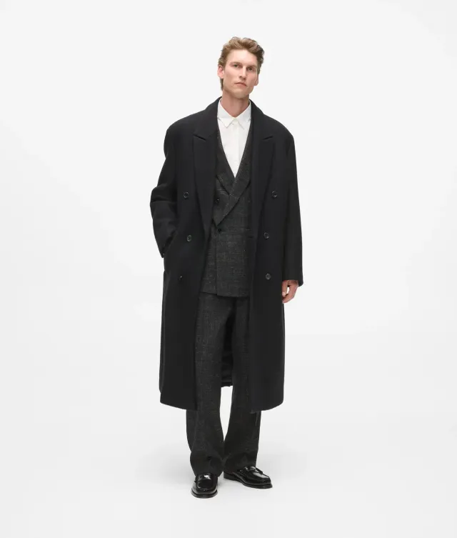 Karl Lagerfeld Double-breasted Mantel Wolle 36-48 Lang