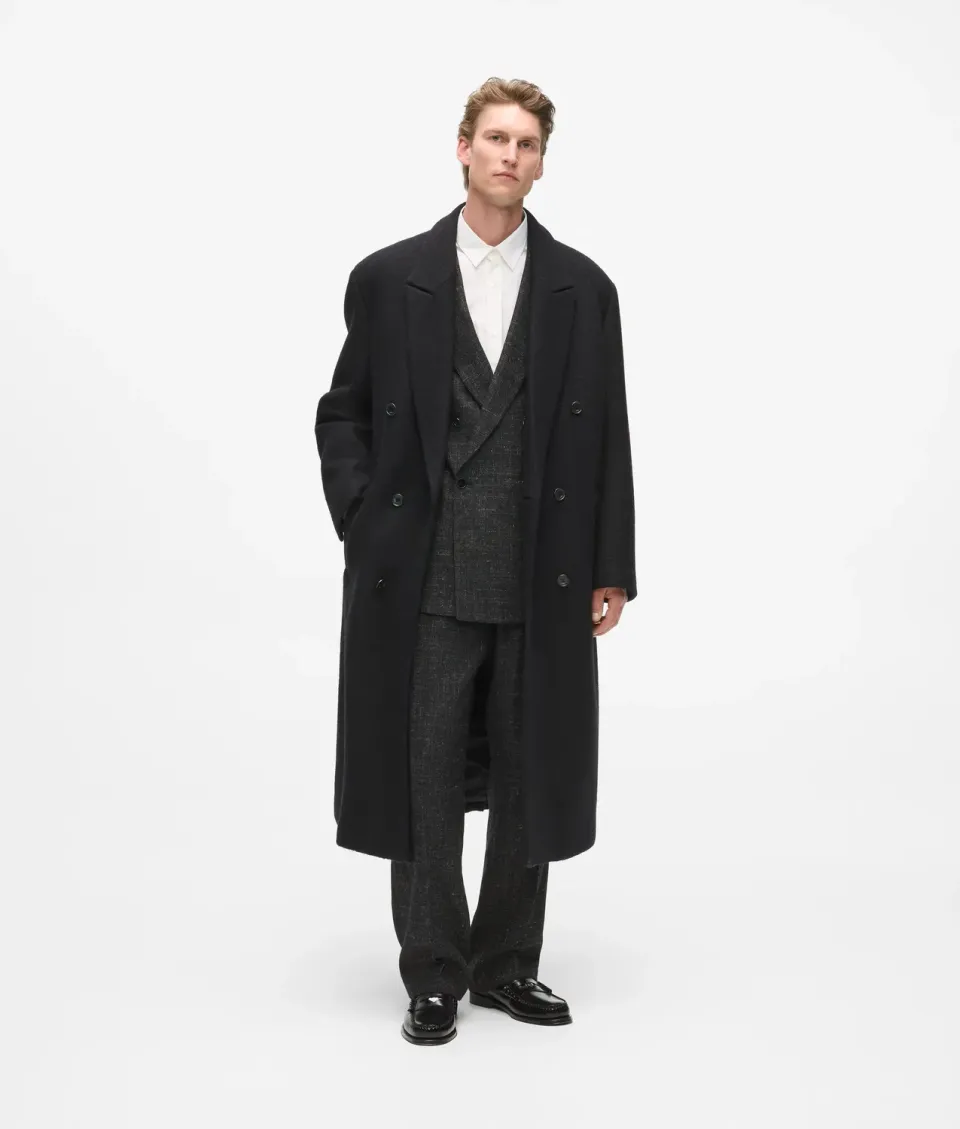 Karl Lagerfeld Double-breasted Mantel Wolle 36-48 Lang
