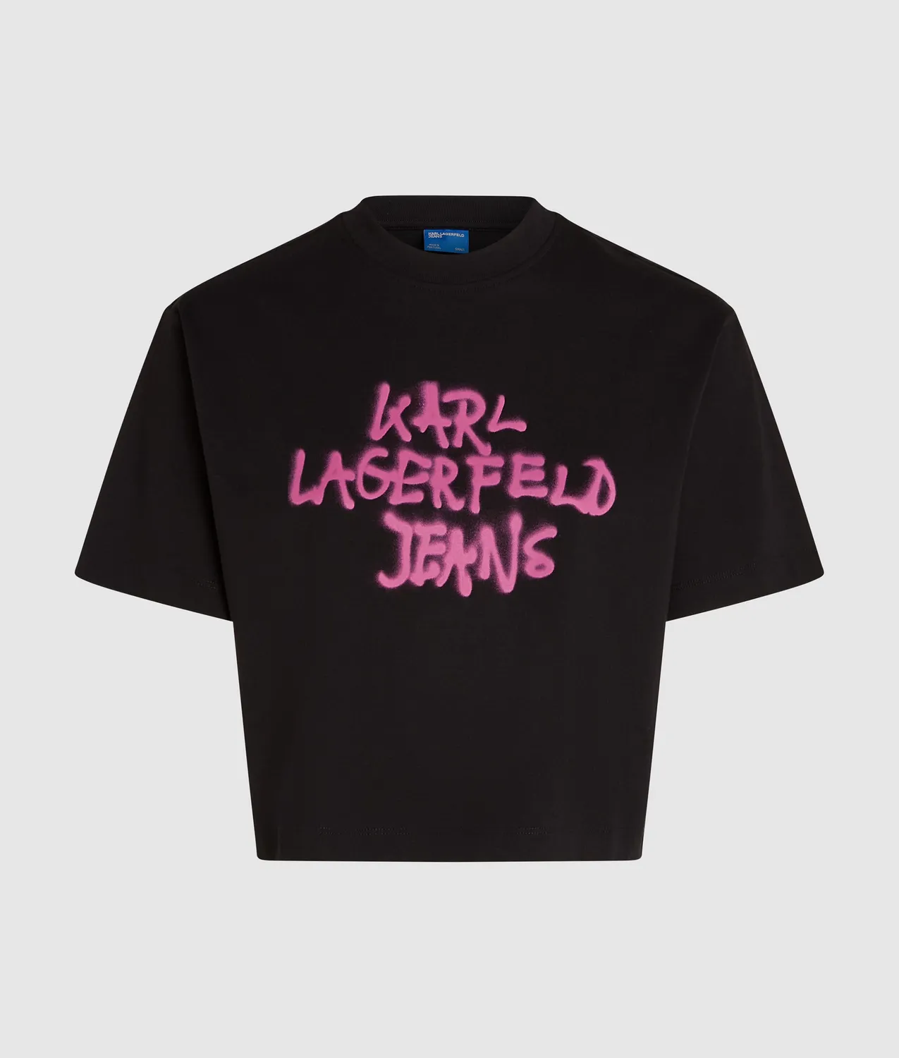 Karl Lagerfeld Cropped Graffiti T-Shirt Damen Baumwolle