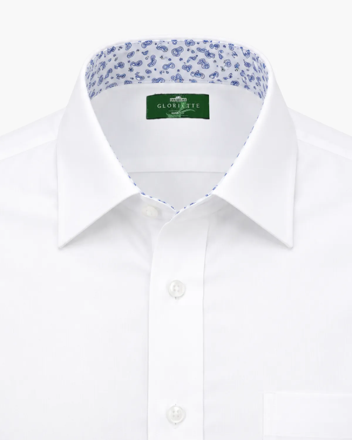 Gloriette Trachtenhemd Weiß Paisley Fashion Fit Rot