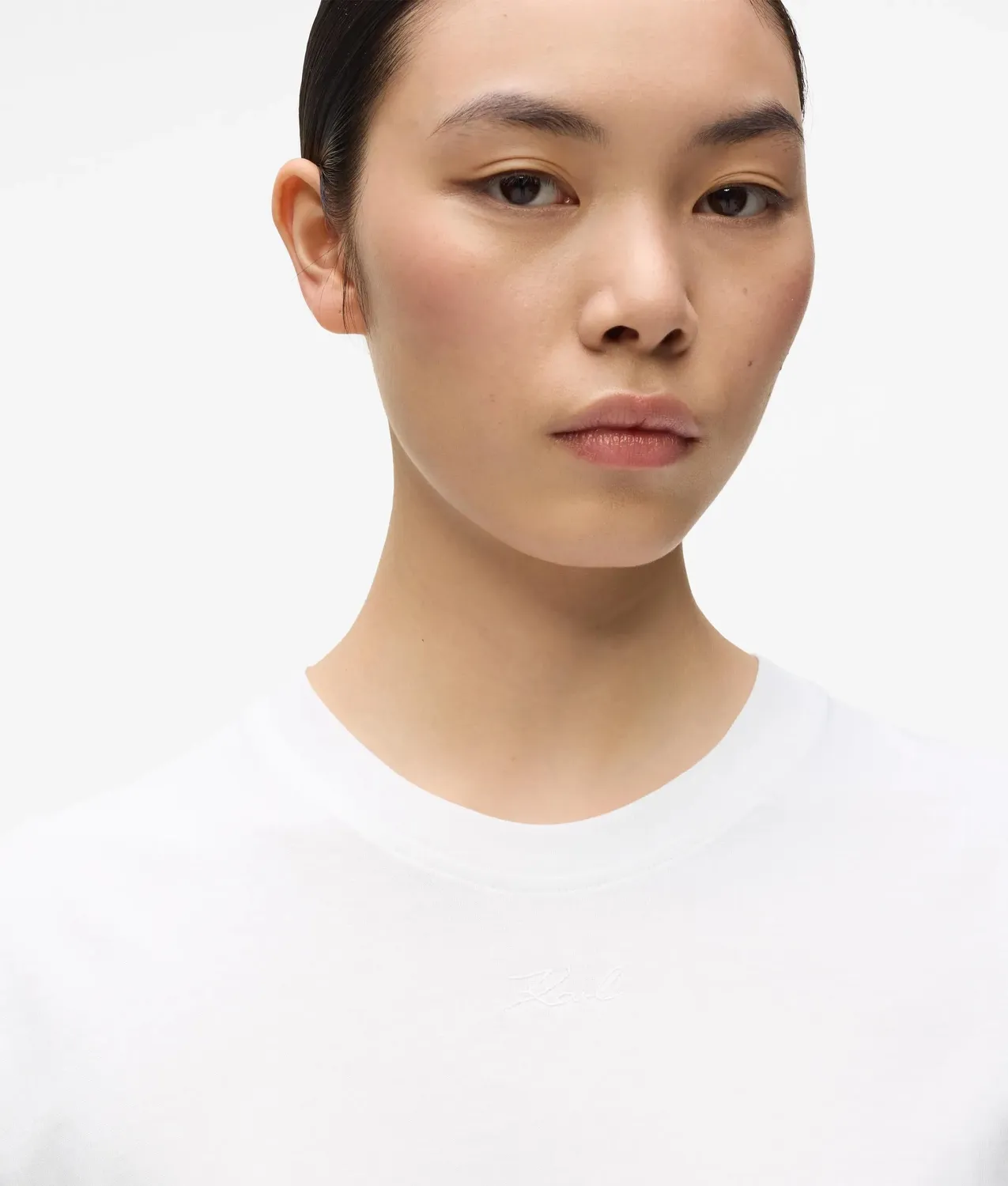 Karl Lagerfeld Signature Relaxed T-Shirt Damen Weiß
