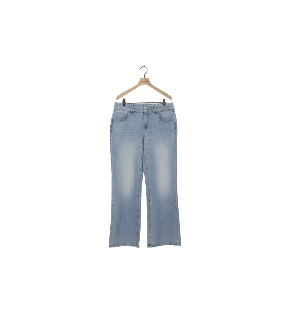 Mos Mosh MMMarlena Puddle Jeans Light Blue Flare 31 32