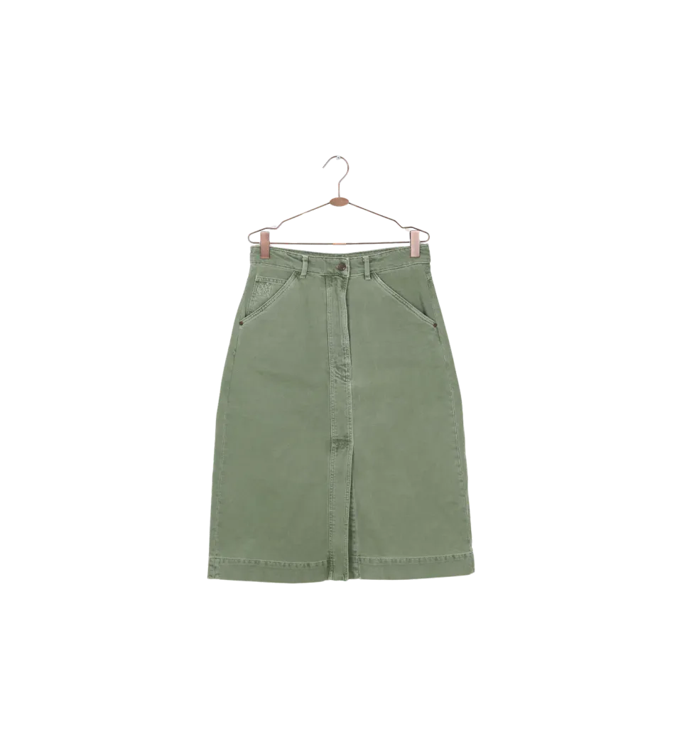 Mos Mosh MMHSharp Twill Rock 29 Grün Midi A-Linie