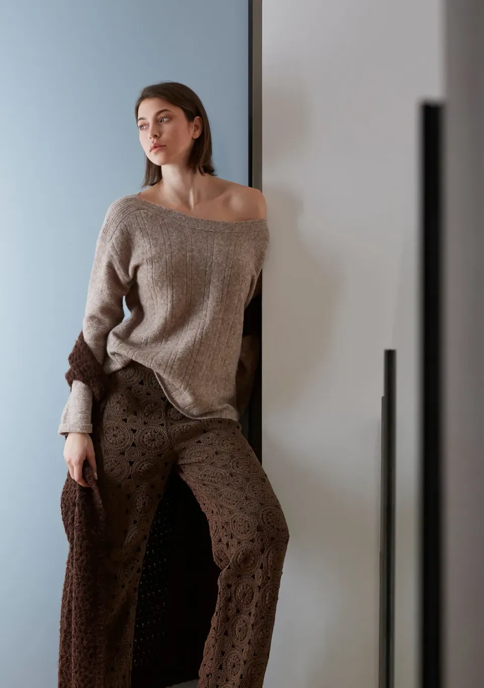 Senatex Häkelhose Bark Baumwolle Boho weit