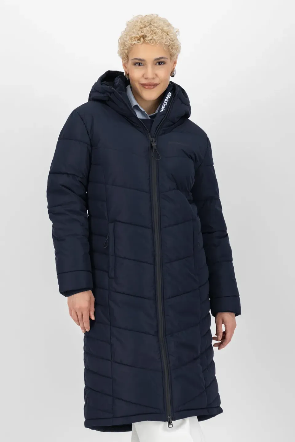 Alife & Kickin VedaAK A Parka Dunkelblau Stepp Winter