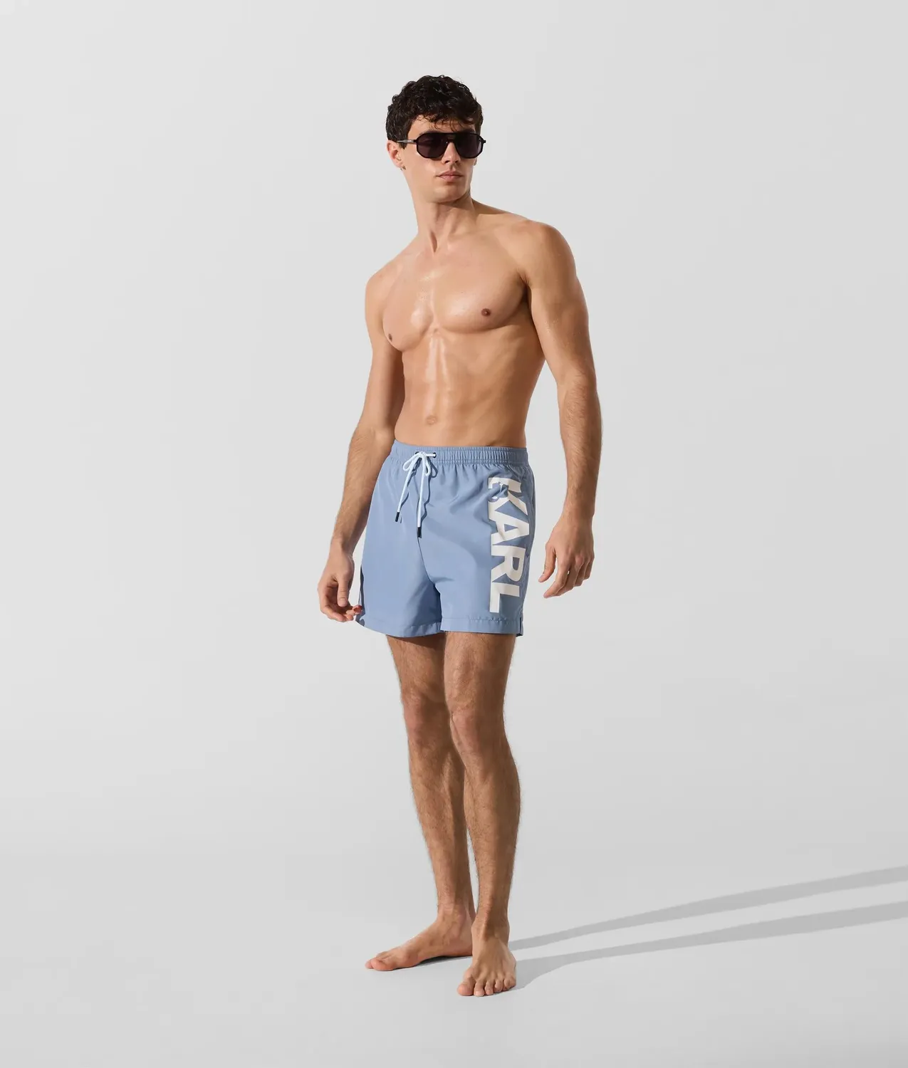 Karl Lagerfeld Logo Boardshorts Badeshorts Polyester