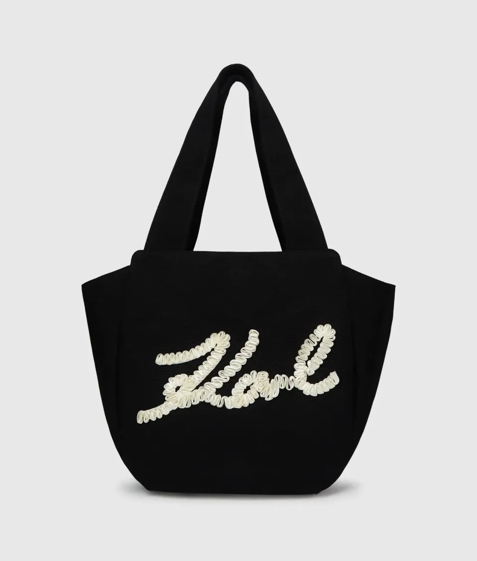 Karl Lagerfeld K/Signature Shopper Ruffle Baumwolle