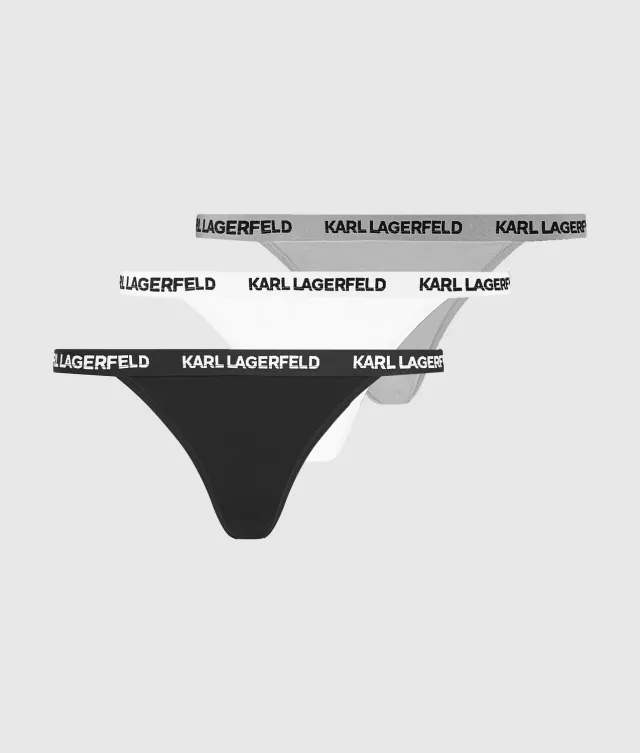 Karl Lagerfeld Logo Brazilian Slip 3er-Pack Baumwolle