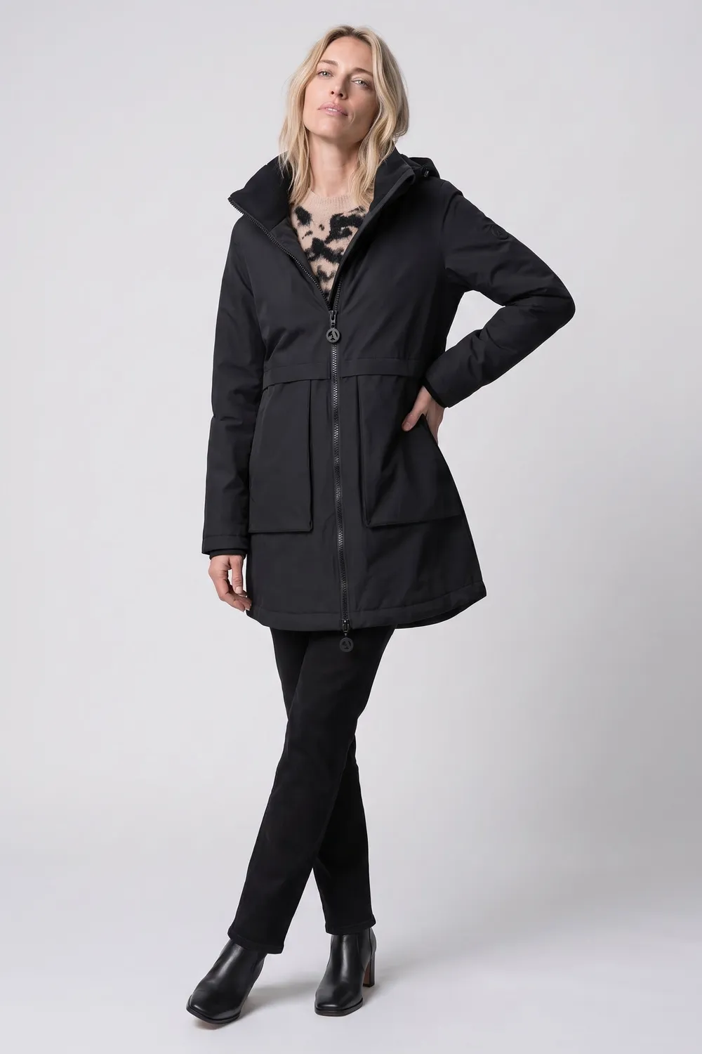 Alife & Kickin MaluAK A Parka Schwarz Damen