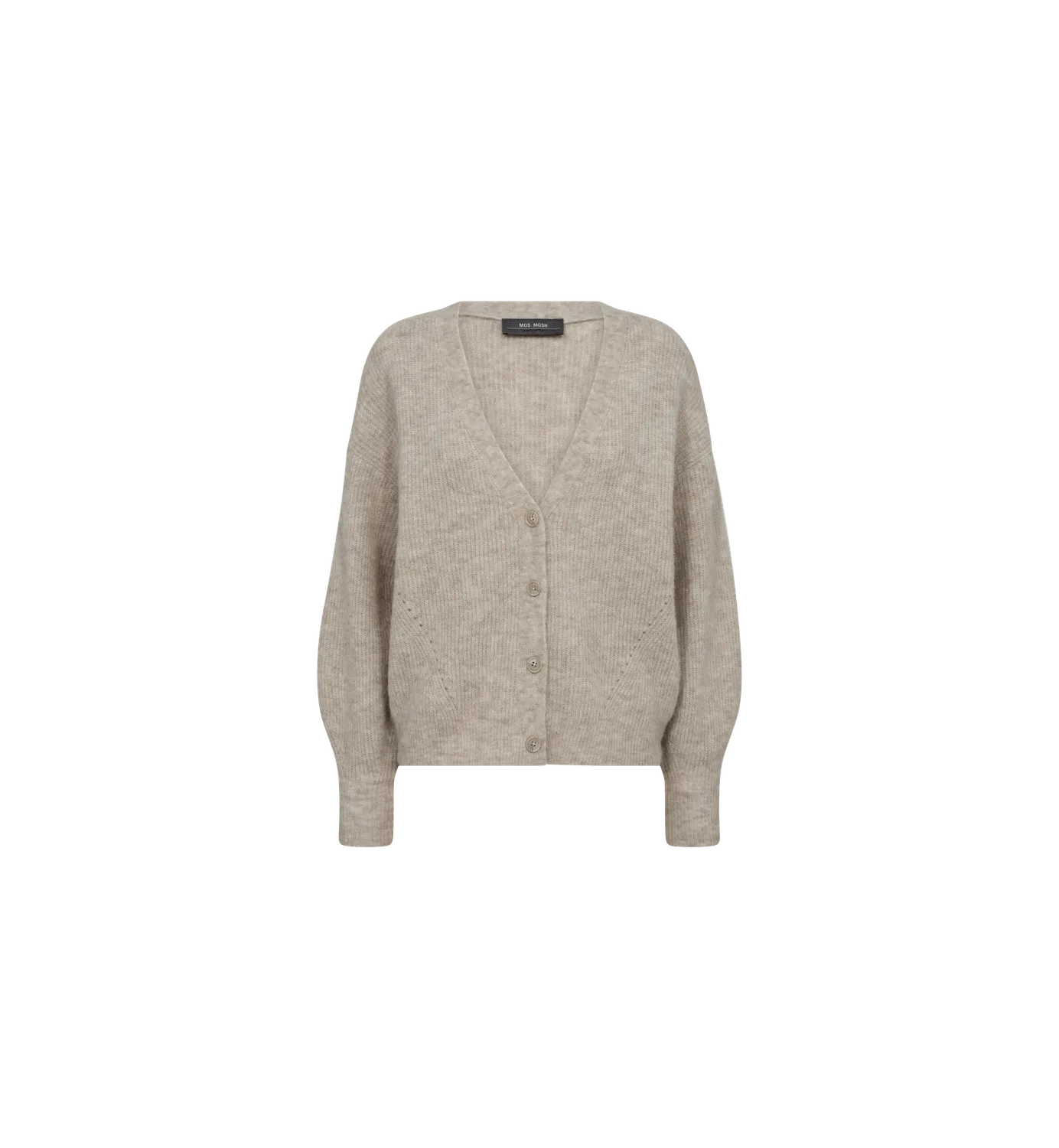 Mos Mosh MMThora V-Neck Strickjacke Feather Gray