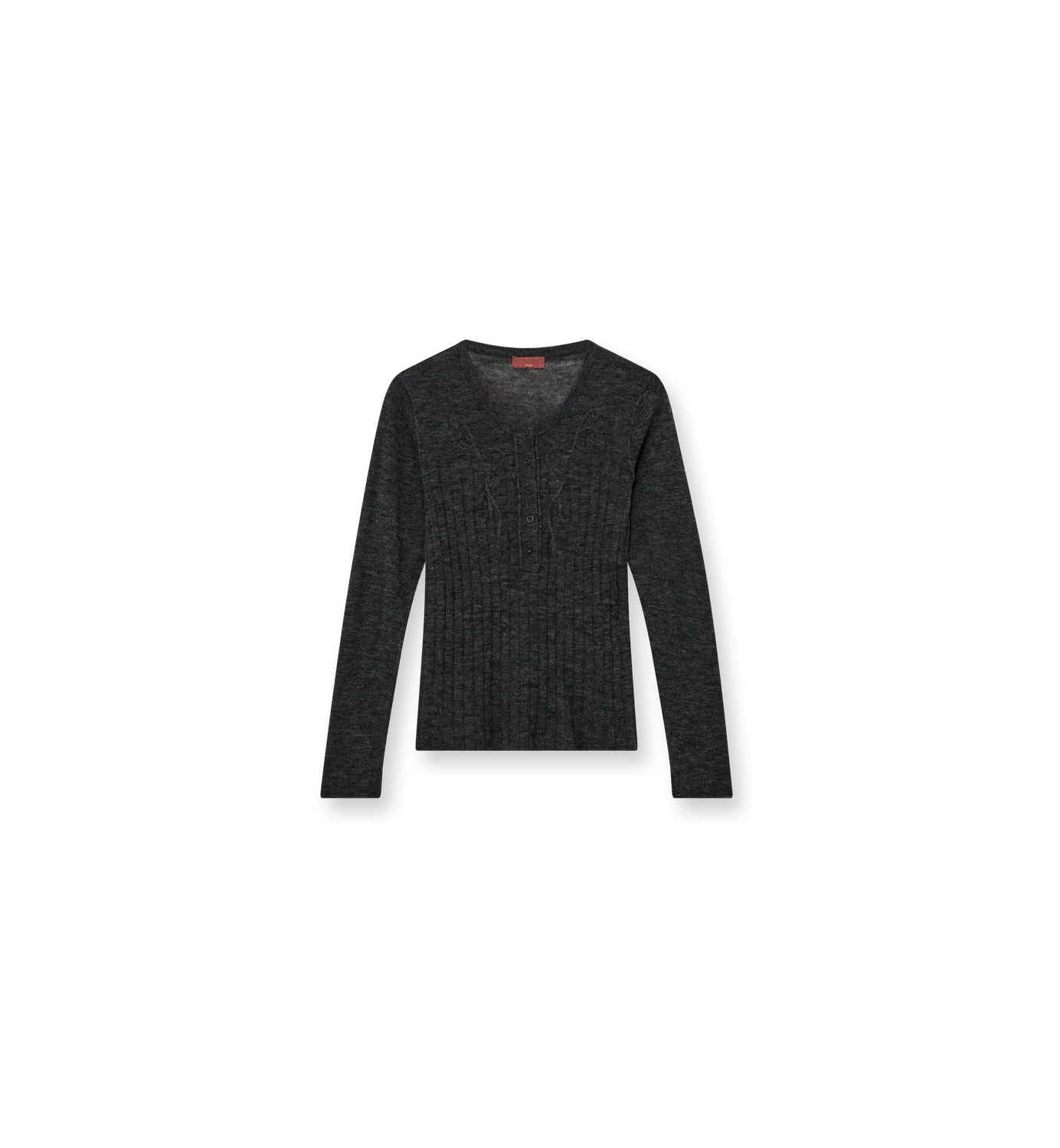 Mos Mosh MMHGentle Hug Knit Pullover Grey Melange Regular