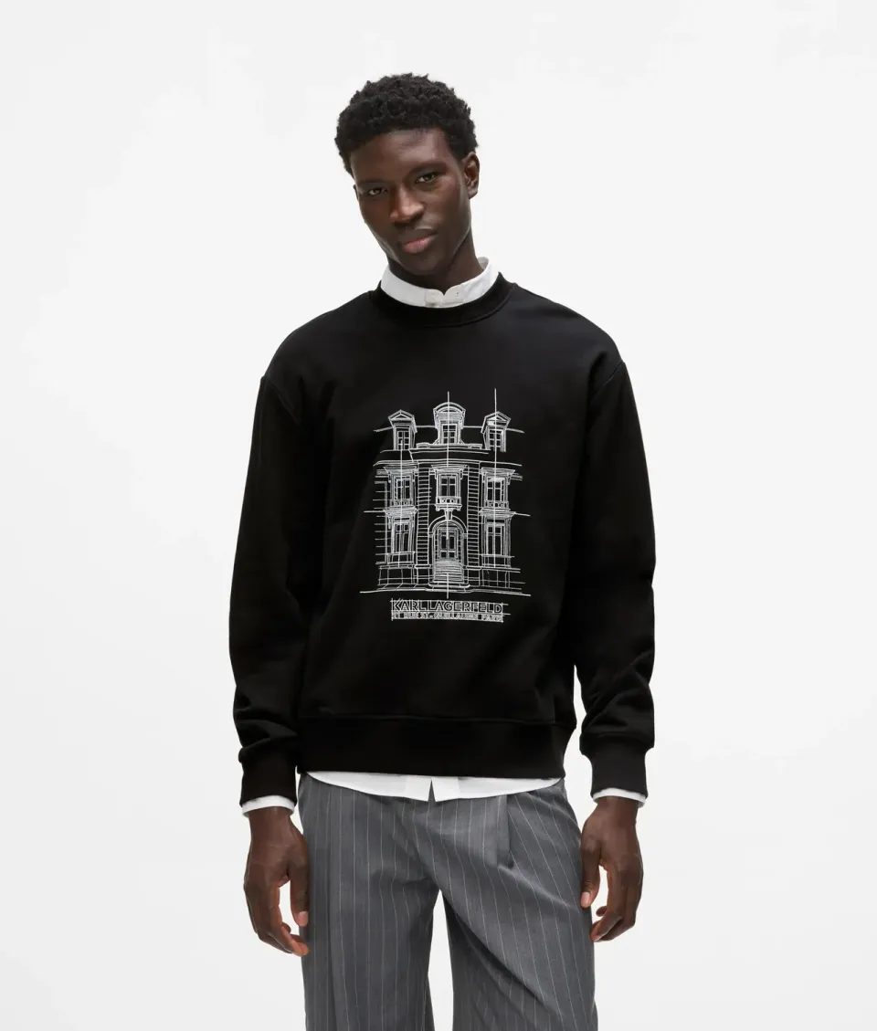 Karl Lagerfeld Maison de Karl Sketch Sweatshirt Bio-Baumwolle