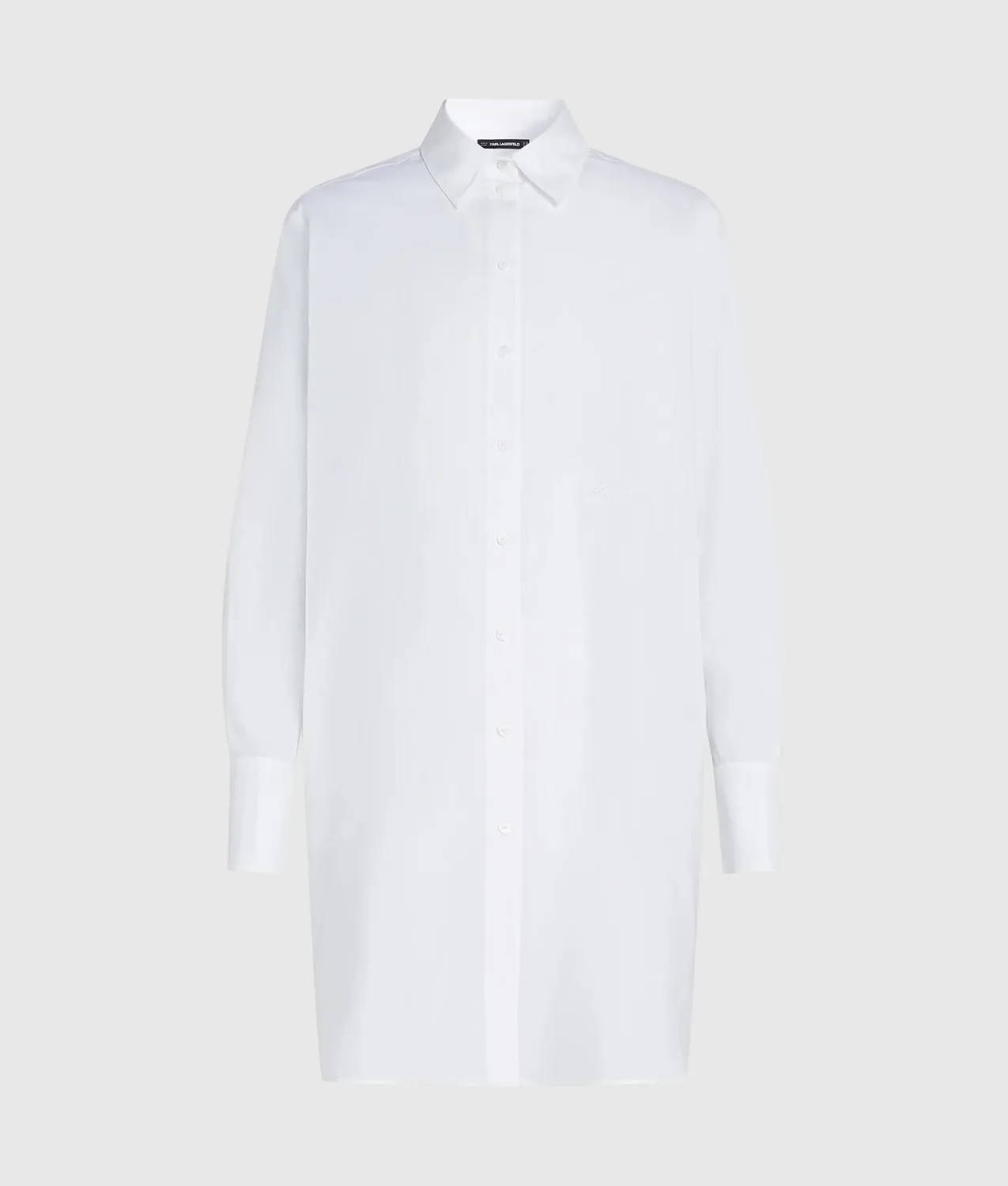 Karl Lagerfeld Signature Tunika-Bluse Popeline Bio-Baumwolle