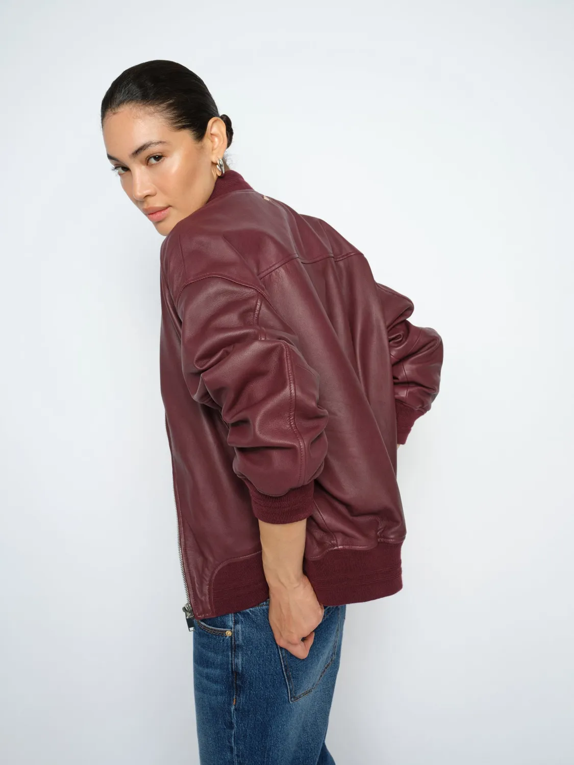 Mos Mosh MMRuby Leather Bomberjacke Port Royale