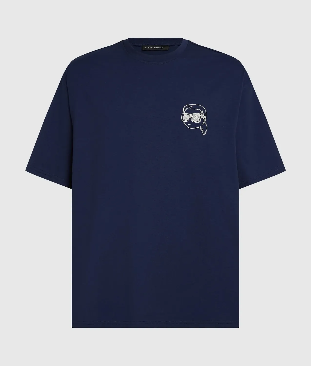 Karl Lagerfeld Ikon T-Shirt Print Baumwolle Brustlogo