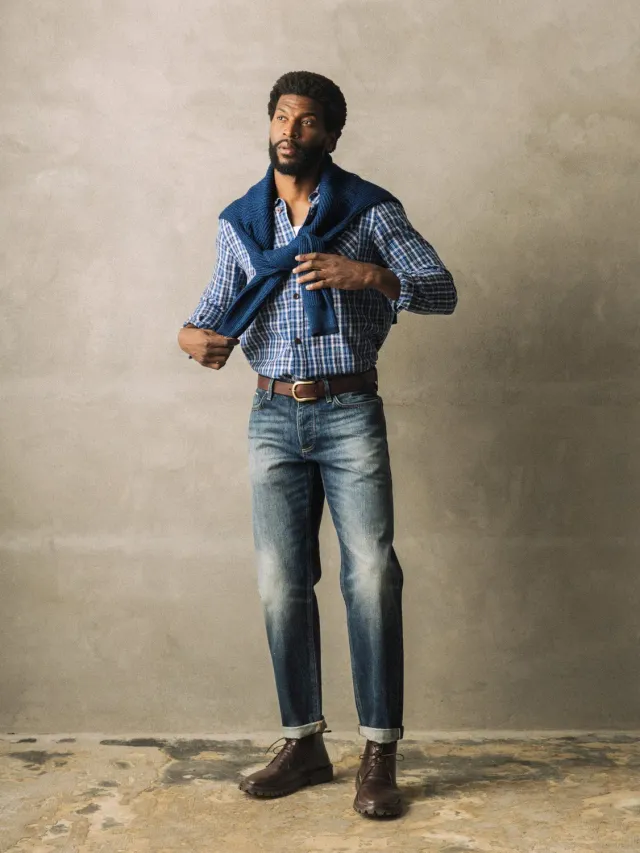 Mos Mosh Andrew Milano Selvedge Jeans Blue Denim