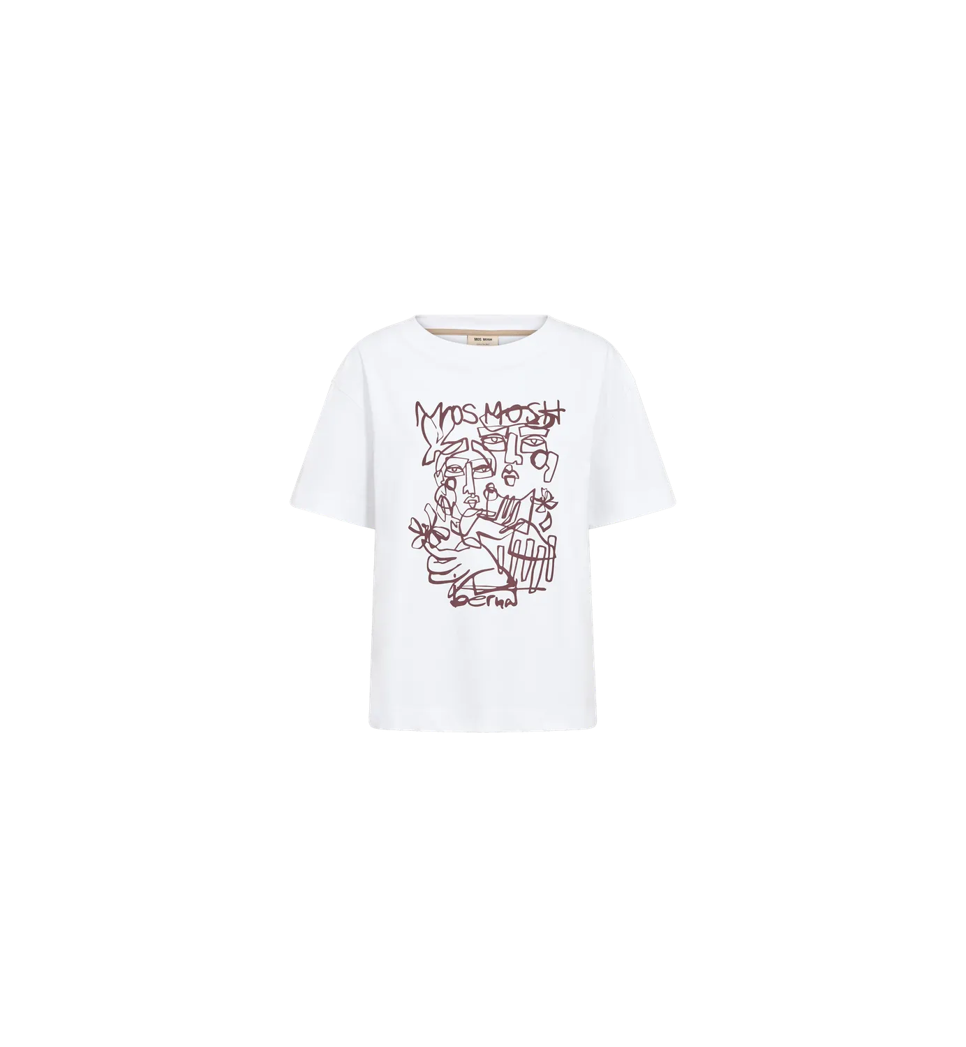 Mos Mosh MMBernat O-Neck Tee weiß relaxed Print