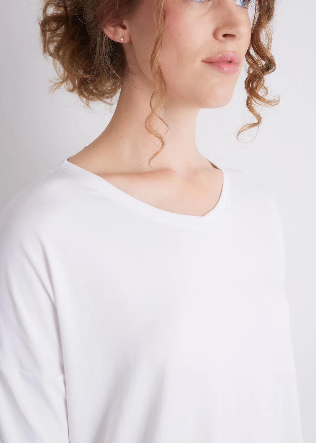 Senatex Shirt Viskose-Baumwoll-Mix Off-White locker