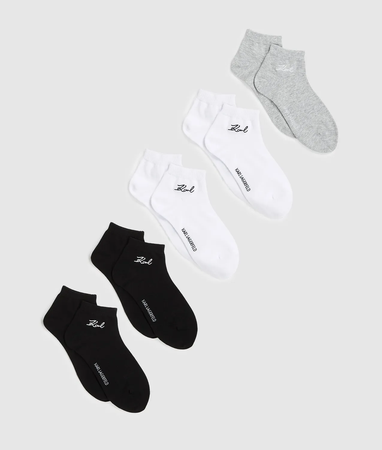 Karl Lagerfeld Signature Sneaker-Socken 5er-Pack Baumwolle