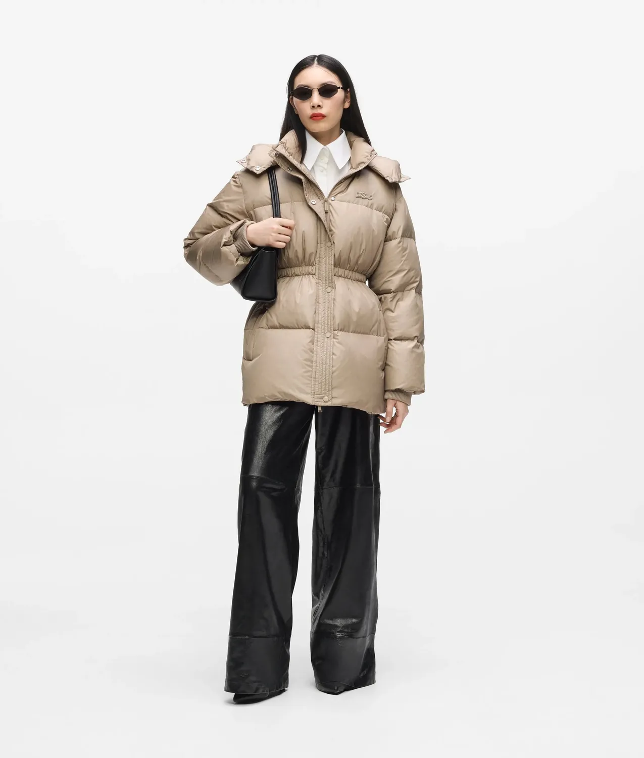 Karl Lagerfeld Cinched Midi Puffer-Steppmantel XS-XL