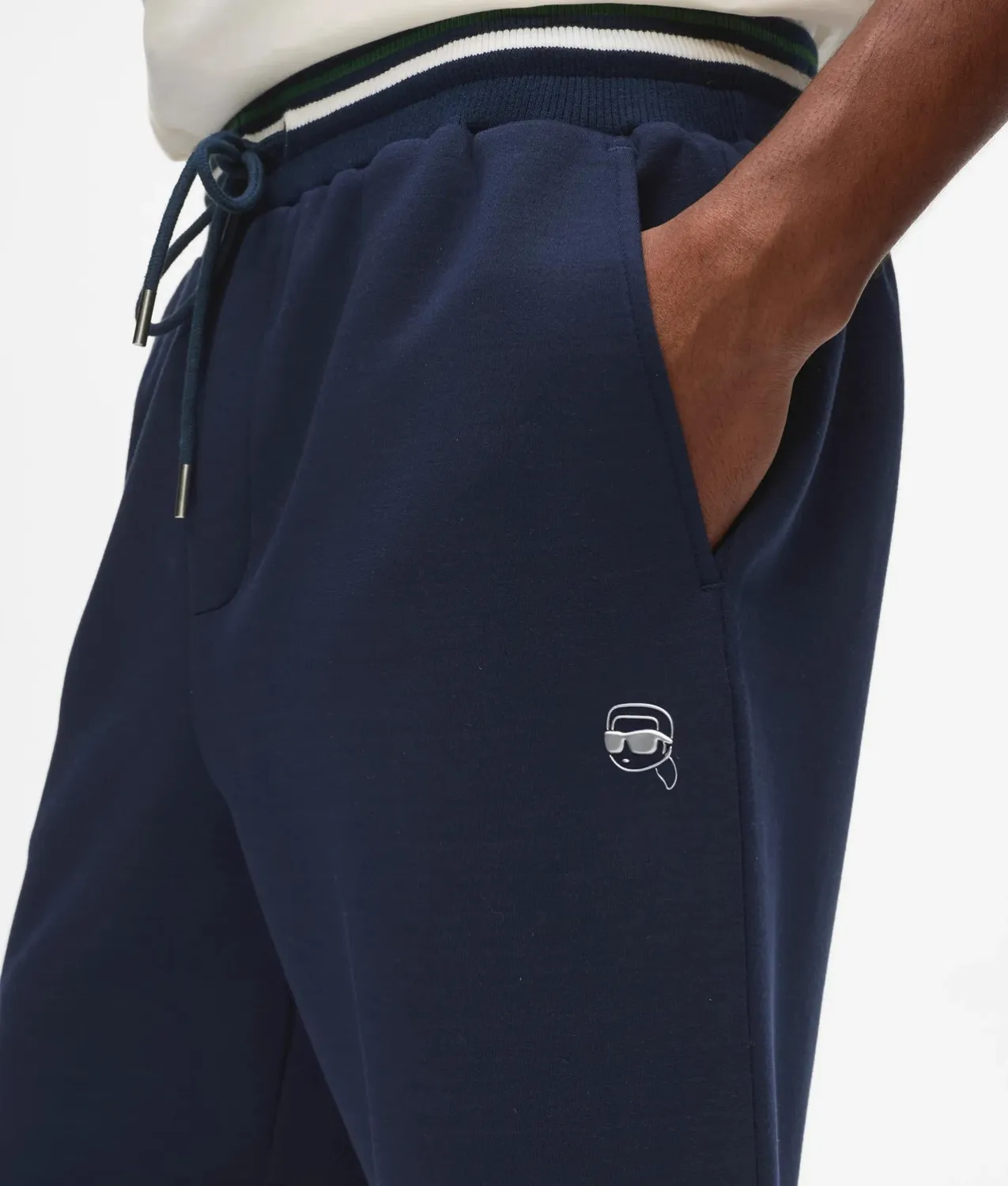 Karl Lagerfeld Ikon Jersey Shorts Kordelzug Metall-Logo