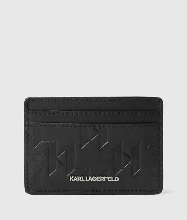 Karl Lagerfeld K/Loom Kartenetui Leder Monogramm