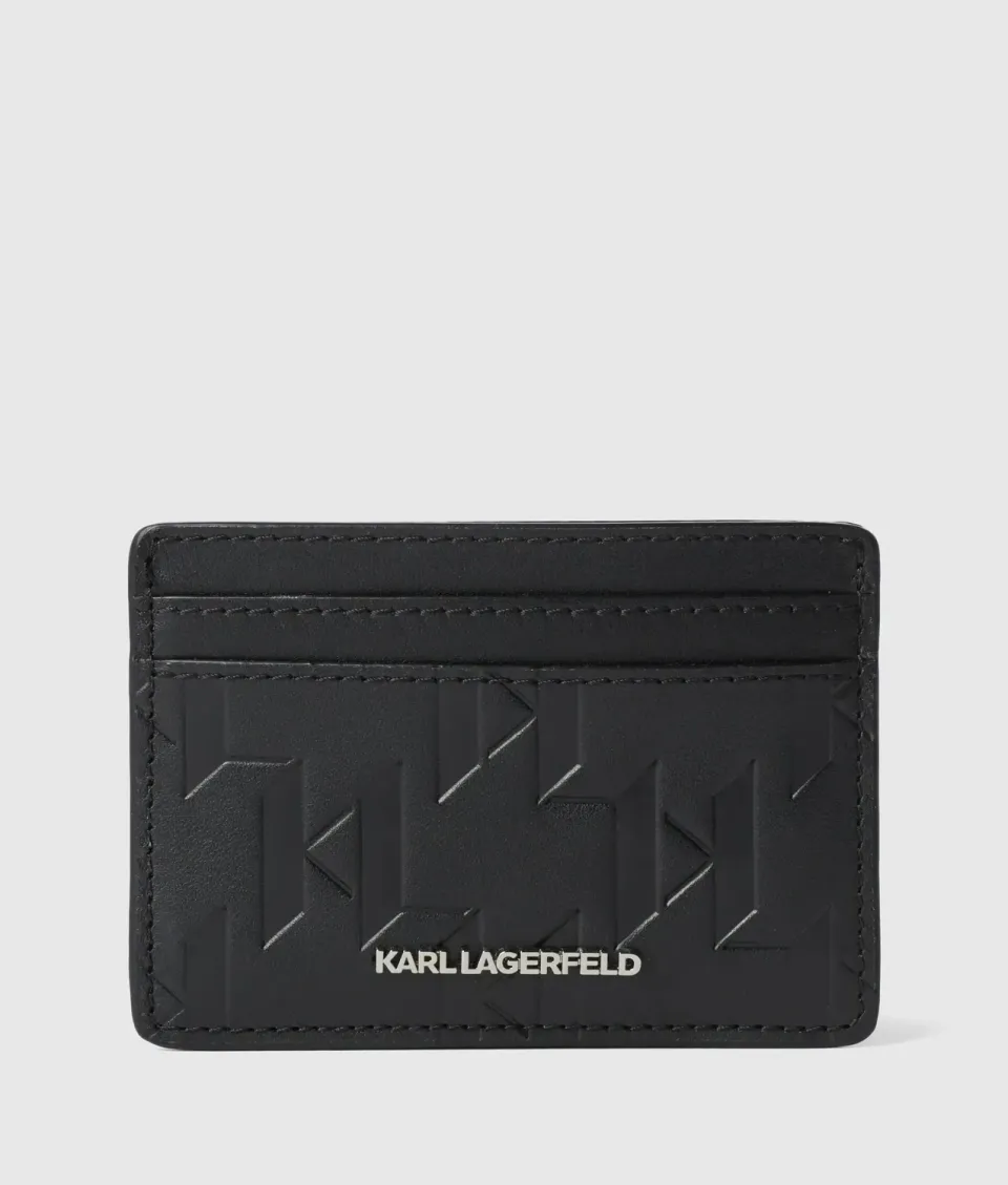 Karl Lagerfeld K/Loom Kartenetui Leder Monogramm
